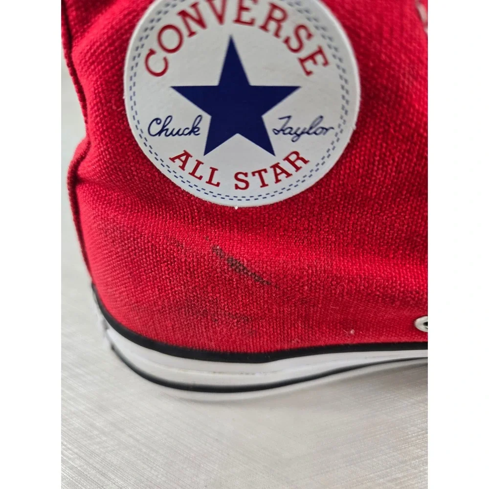 Converse Chuck Taylor All Star High Top Red Canvas Sneakers  Mens 4 Womens 6